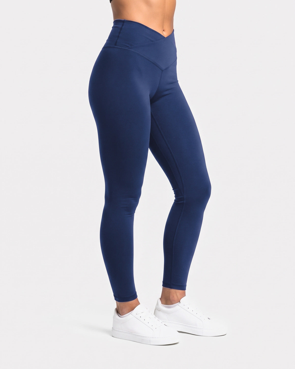 OMNÉA V-Shape High Waist Leggings in OMNÉA Blue – Seitenansicht