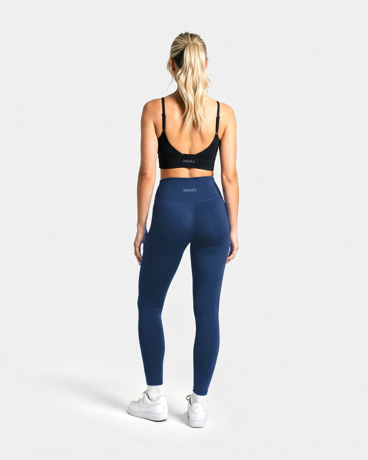 OMNÉA Everyday High Waist Leggings in OMNÉA Blue – Rückansicht