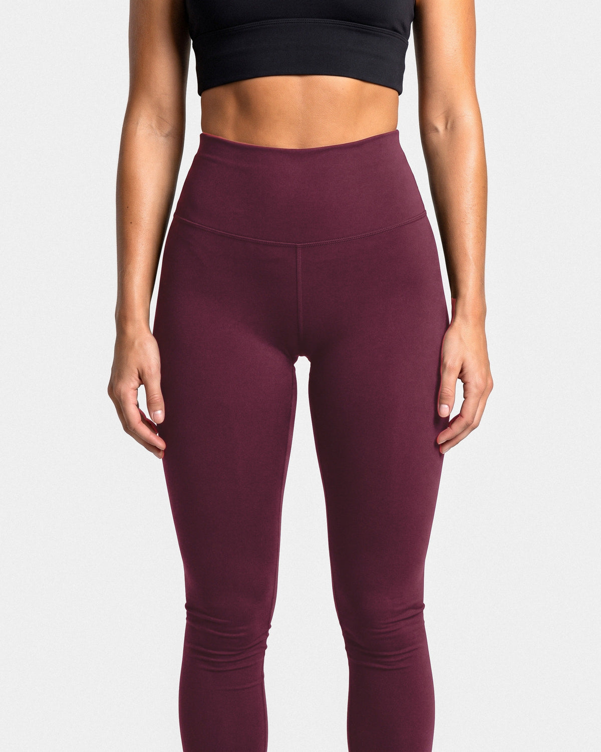 OMNÉA Everyday High Waist Leggings in OMNÉA Burgundy – Vorderansicht
