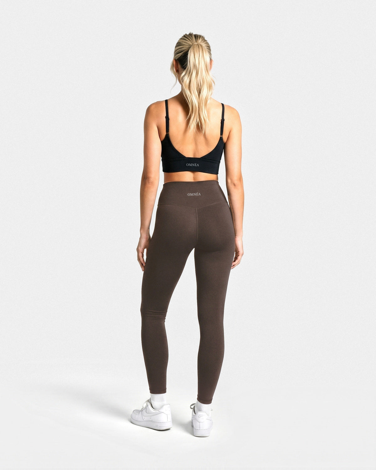 OMNÉA Everyday High Waist Leggings in OMNÉA Mocha – Rückansicht