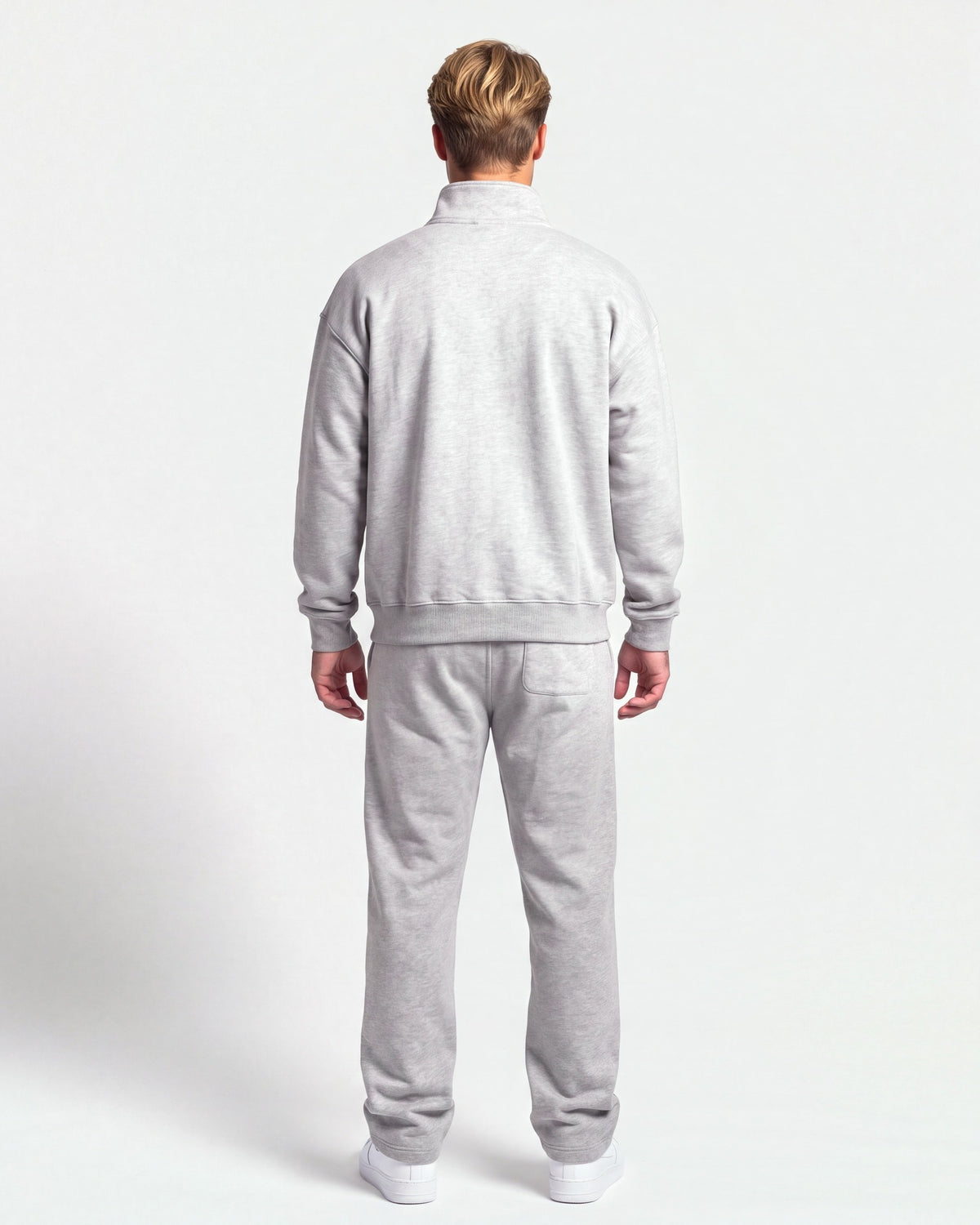 OMNÉA Everyday Half-Zip Sweat in OMNÉA Heather Grey – Rückansicht