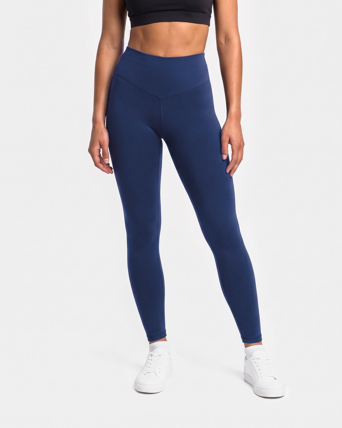 OMNÉA V-Shape High Waist Leggings in OMNÉA Blue – Vorderansicht