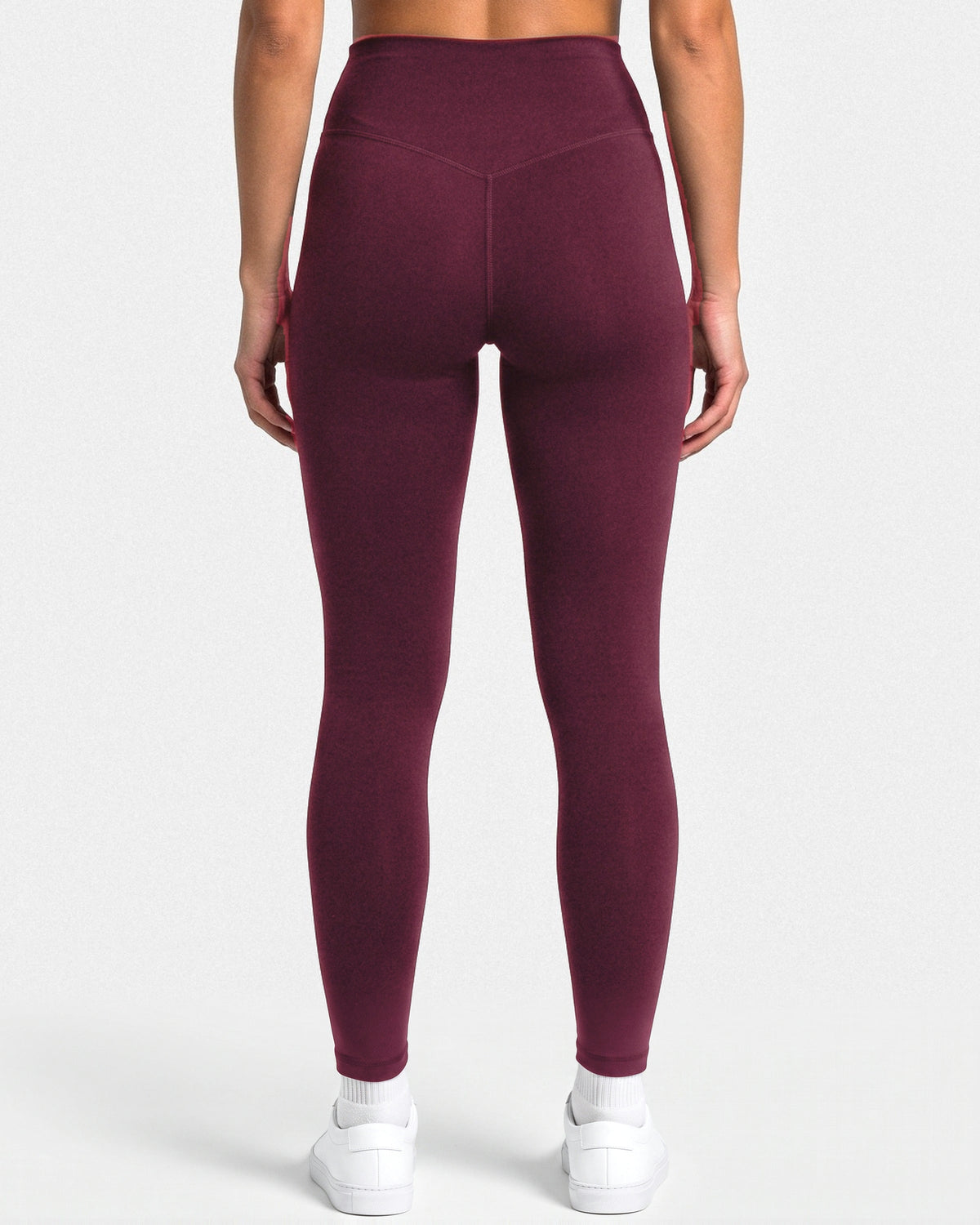 OMNÉA V-Shape High Waist Leggings in OMNÉA Burgundy – Rückansicht